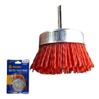 Щетка для дрели чашечная нейлоновая 100 мм, 4", со шпилькой, "MAXIMUM" MX 18280