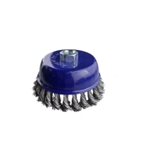 Щетка чашечная для УШМ 125 мм (5), чёрная, крученая проволока,"Maximum" MX 17788 оптом